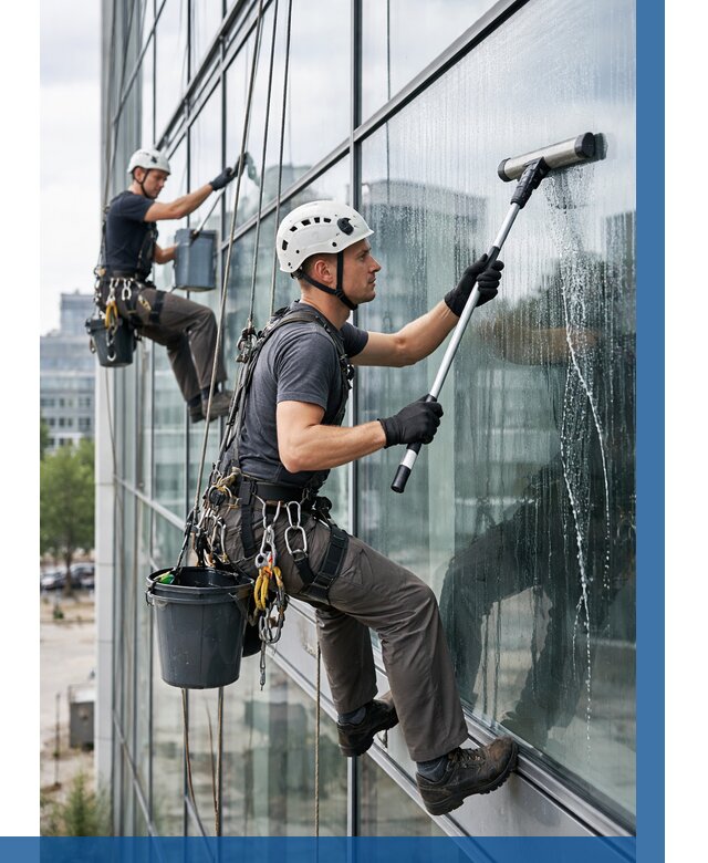 Мойка витражей альпинистами в Петропавловске-Камчатском от 725 р. под ключ|ВЫСОТНИК-Птк