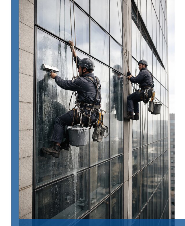 Профессиональная мойка стеклянных фасадов зданий в Петропавловске-Камчатском