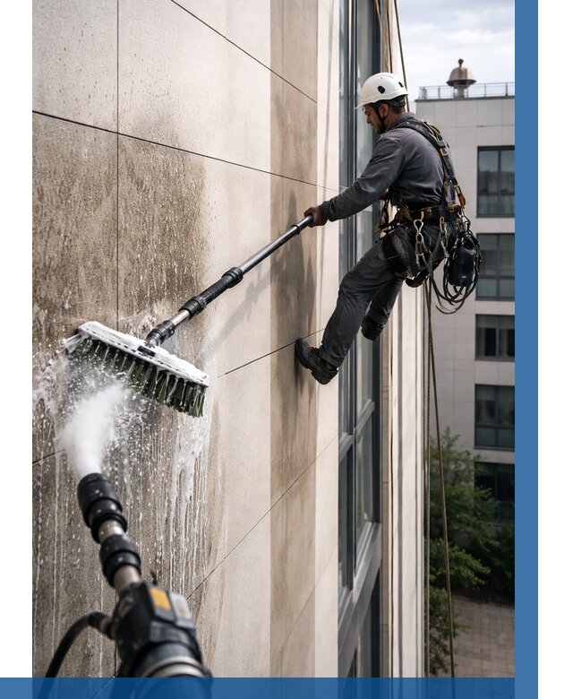 Мойка фасада из керамогранита в Петропавловске-Камчатском от 311 р. | ВЫСОТНИК-Птк