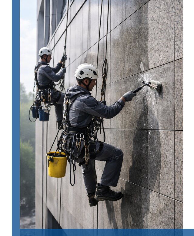 Профессиональная мойка фасада из керамогранита в Петропавловске-Камчатском