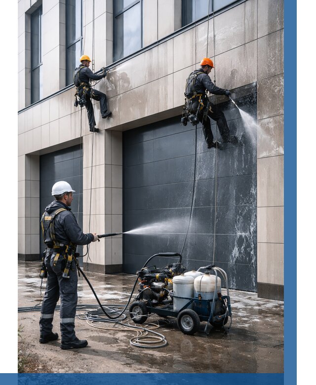 Послестроительная мойка фасада в Петропавловске-Камчатском от 311 р. | ВЫСОТНИК-Птк