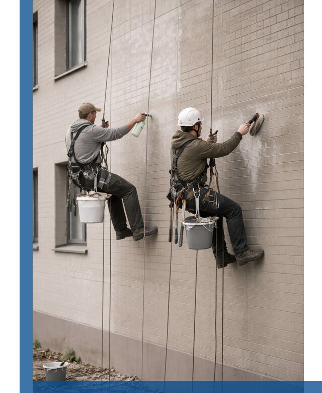 Удаление высолов с фасада зданий в Петропавловске-Камчатском без повреждений и следов