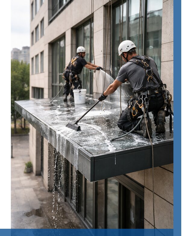 Мойка козырьков и навесов в Петропавловске-Камчатском от 3626 р. | ВЫСОТНИК-Птк