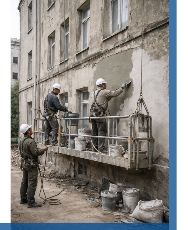 Капитальный ремонт фасада в Петропавловске-Камчатском от 4352 р. | ВЫСОТНИК-Птк