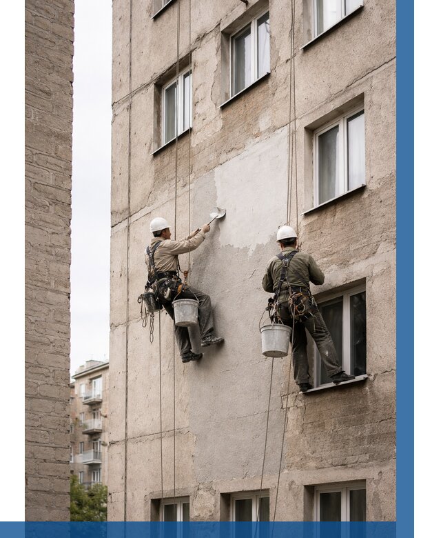 Косметический ремонт фасада в Петропавловске-Камчатском от 1140 р. | ВЫСОТНИК-Птк