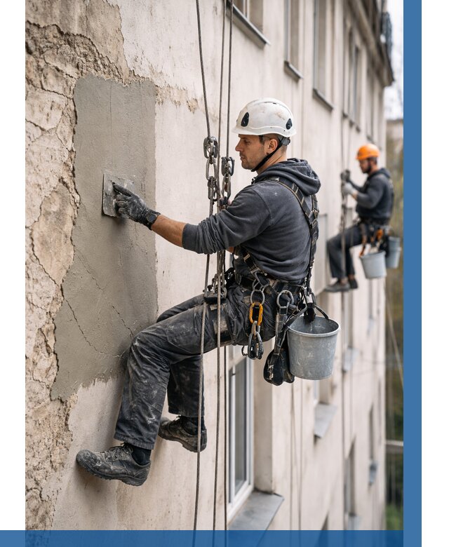 Восстановление штукатурки фасада в Петропавловске-Камчатском от 1243 р. | ВЫСОТНИК-Птк