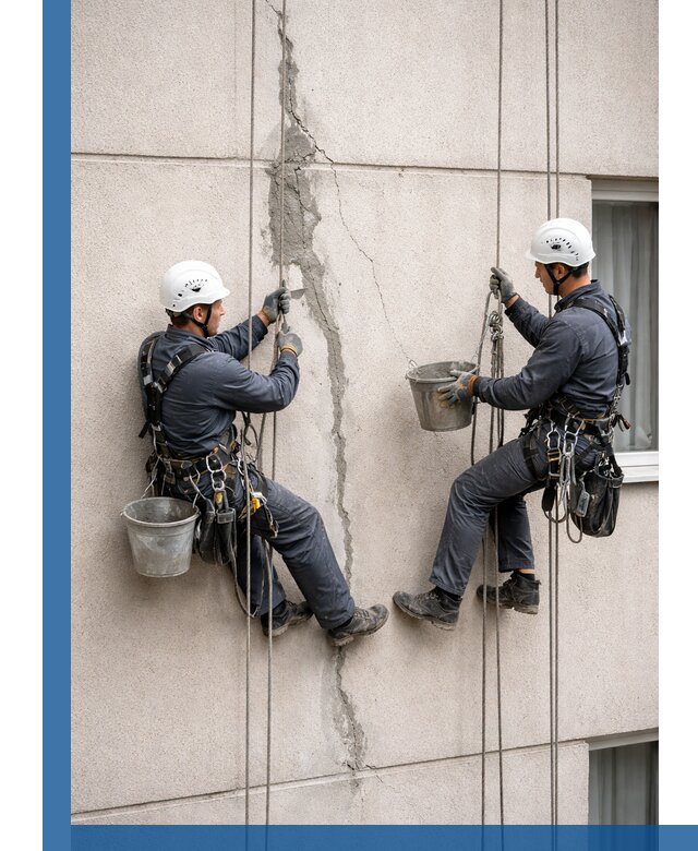 Заделка трещин на фасаде в Петропавловске-Камчатском с гарантийным ремонтом