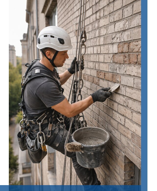 Ремонт кирпичной кладки фасада в Петропавловске-Камчатском от 1865 р. | ВЫСОТНИК-Птк