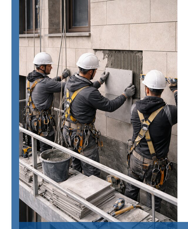 Ремонт облицовки фасада плиткой в Петропавловске-Камчатском с гарантией