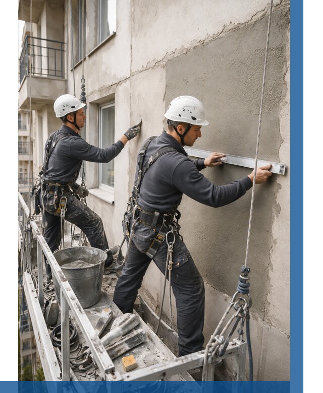 Штукатурка фасада на высоте в Петропавловске-Камчатском от 932 р. | ВЫСОТНИК-Птк