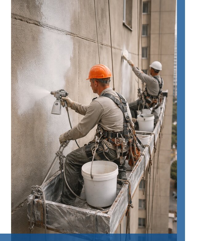 Грунтовка фасада на высоте в Петропавловске-Камчатском от 124 р. | ВЫСОТНИК-Птк