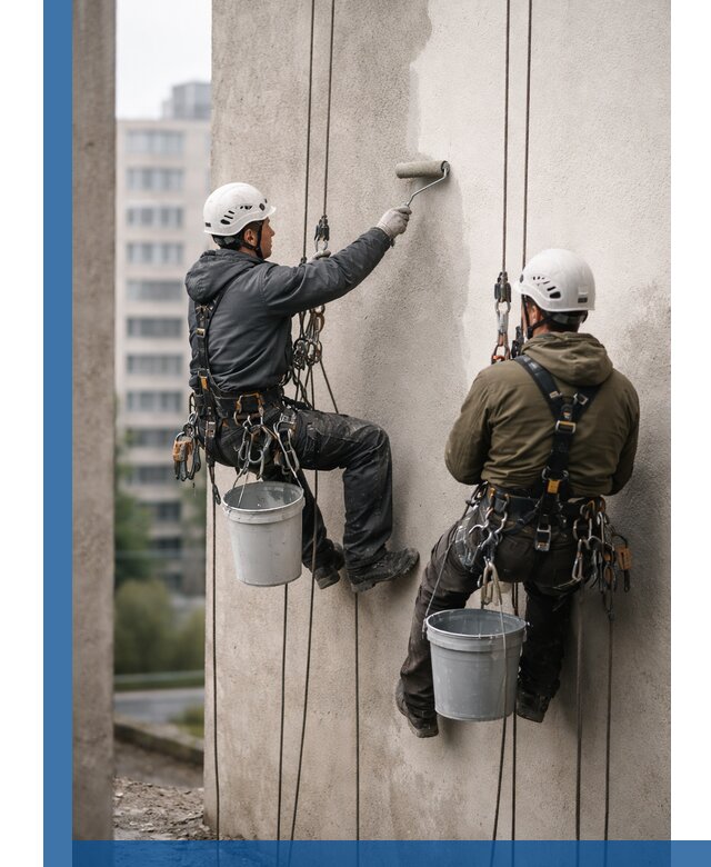 Покраска фасадов высотными альпинистами в Петропавловске-Камчатском с гарантией