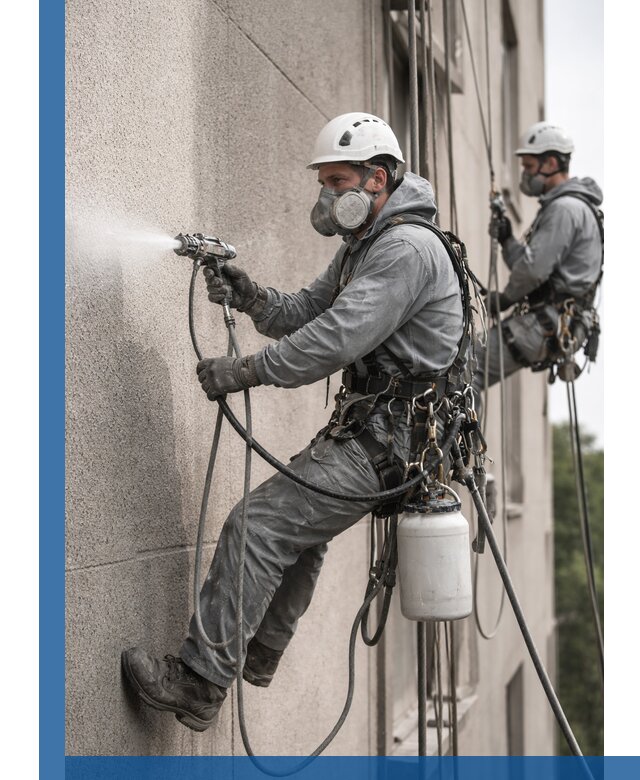 Безвоздушная покраска фасадов зданий в Петропавловске-Камчатском профессионально