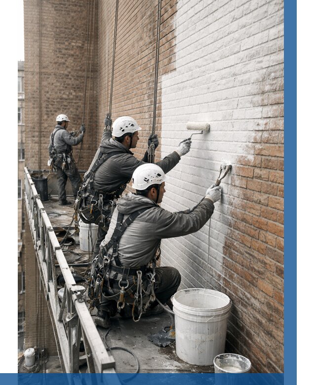 Покраска кирпичного фасада в Петропавловске-Камчатском от 363 р. | ВЫСОТНИК-Птк