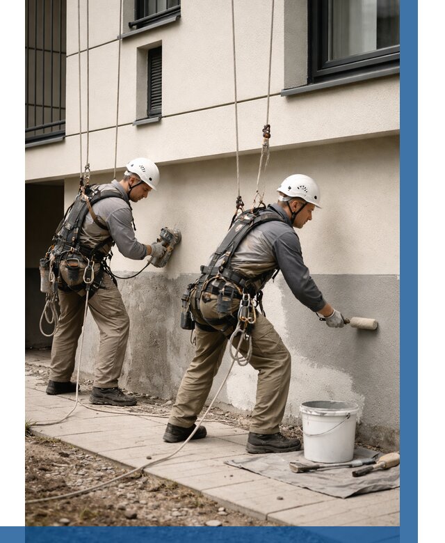 Окраска цоколя здания в Петропавловске-Камчатском от 466 р. под ключ | ВЫСОТНИК-Птк