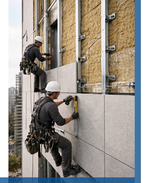 Монтаж вентилируемого фасада в Петропавловске-Камчатском от 3626 р. | ВЫСОТНИК-Птк