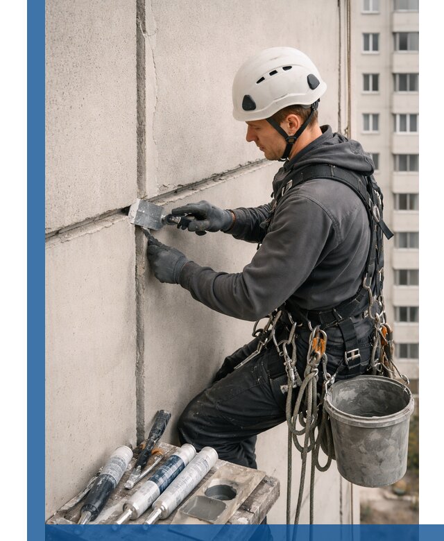 Ремонт межпанельных швов в Петропавловске-Камчатском герметизация и восстановление