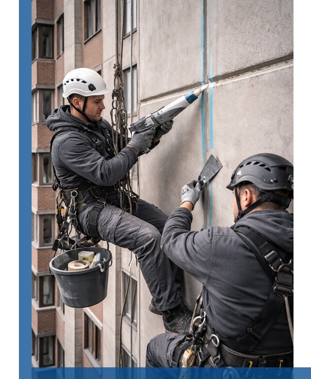 Вторичная герметизация швов фасада и кровли в Петропавловске-Камчатском