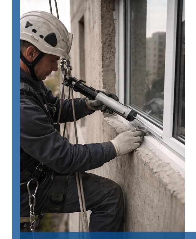 Герметизация оконных швов снаружи в Петропавловске-Камчатском профессионально