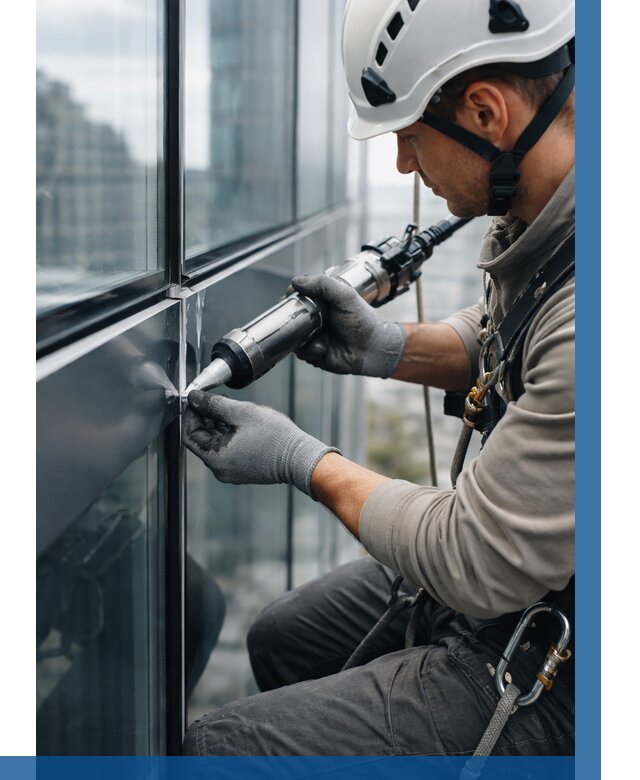 Герметизация стыков витража в Петропавловске-Камчатском от 1243 р. | ВЫСОТНИК-Птк