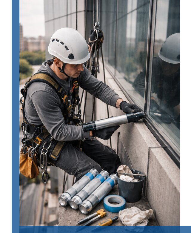 Герметизация стыков витража в Петропавловске-Камчатском для герметичных фасадов