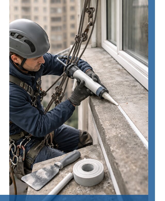 Герметизация балконного козырька в Петропавловске-Камчатском от 4662 р. | ВЫСОТНИК-Птк