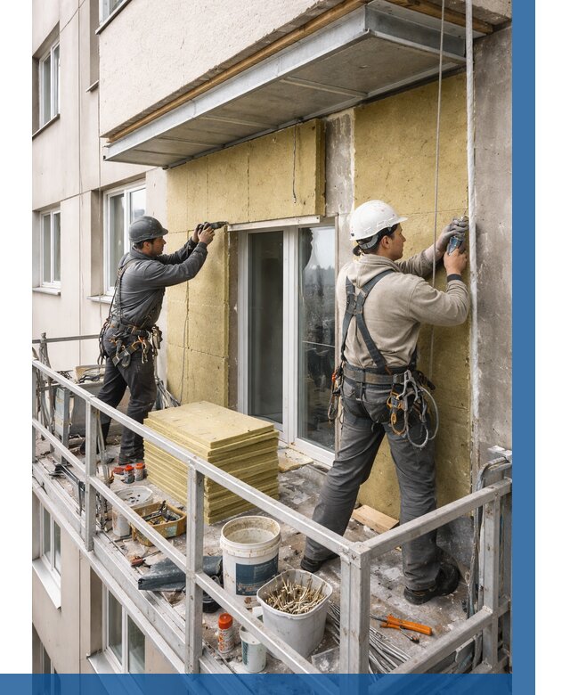 Утепление балкона снаружи в Петропавловске-Камчатском от 1658 р. под ключ ВЫСОТНИК-Птк