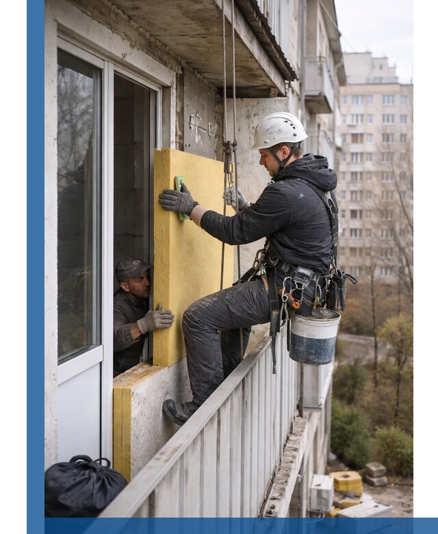 Профессиональное утепление балкона снаружи в Петропавловске-Камчатском под ключ
