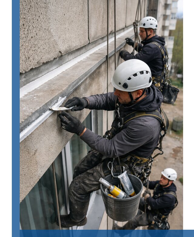 Герметизация примыкания балкона в Петропавловске-Камчатском под ключ с гарантией
