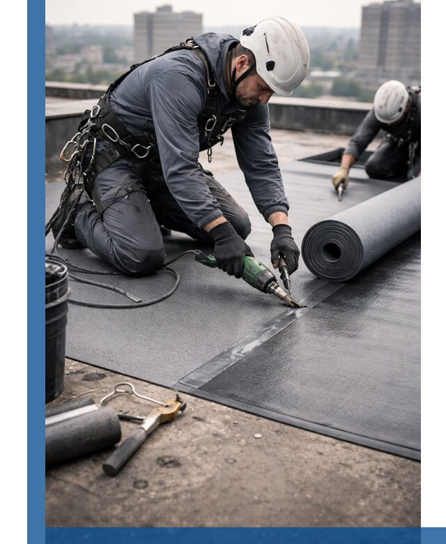 Ремонт мягкой кровли в Петропавловске-Камчатском с выездом промальпинистов