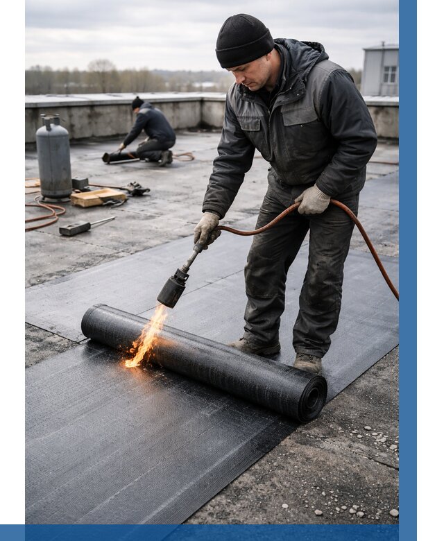 Ремонт наплавляемой кровли в Петропавловске-Камчатском от 725 р. | ВЫСОТНИК-Птк