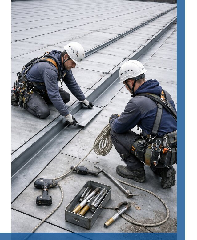 Ремонт фальцевой кровли в Петропавловске-Камчатском от 725 р. | ВЫСОТНИК-Птк