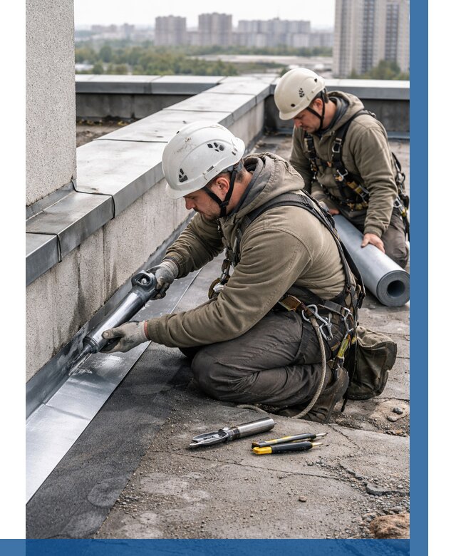 Ремонт кровельных примыканий в Петропавловске-Камчатском от 1243 р. | ВЫСОТНИК-Птк