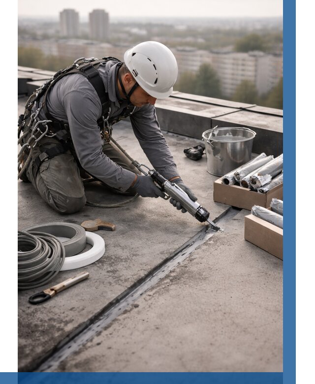 Герметизация швов кровли в Петропавловске-Камчатском от 466 р./м2 | ВЫСОТНИК-Птк