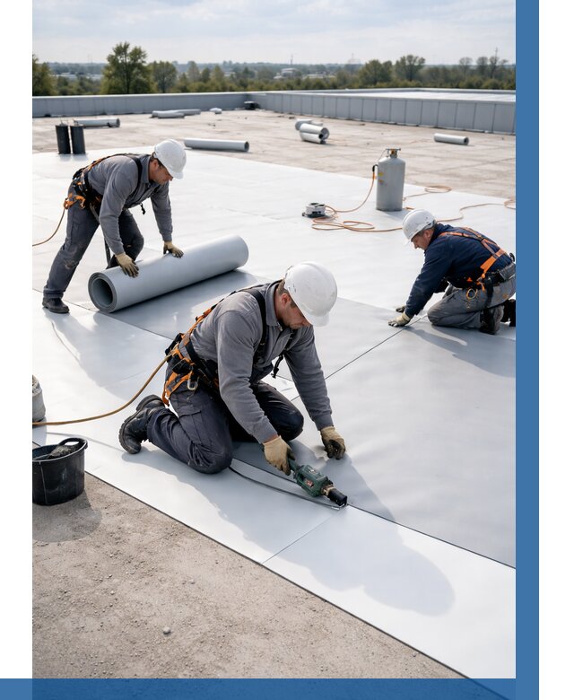 Монтаж мембранной кровли под ключ в Петропавловске-Камчатском от 1243 р. | ВЫСОТНИК-Птк