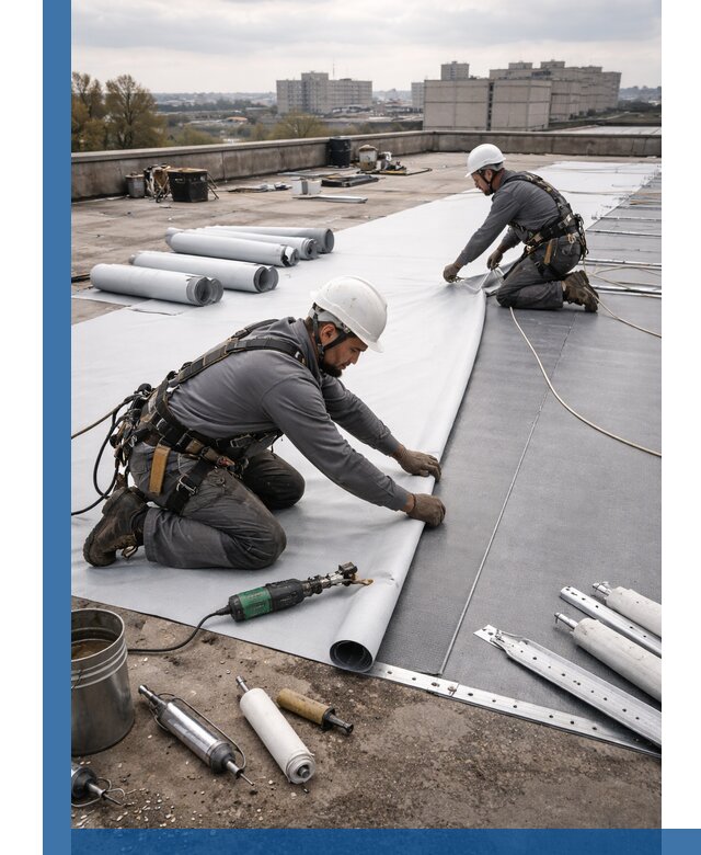 Монтаж мембранной кровли в Петропавловске-Камчатском для промышленных зданий