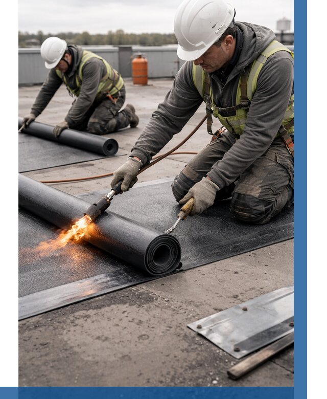 Монтаж наплавляемой кровли в Петропавловске-Камчатском от 881 р. — ВЫСОТНИК-Птк