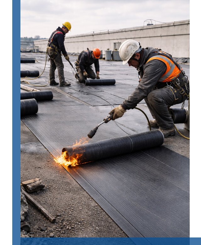 Монтаж наплавляемой кровли в Петропавловске-Камчатском профессионально