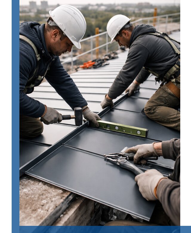 Монтаж фальцевой кровли в Петропавловске-Камчатском для промышленных зданий