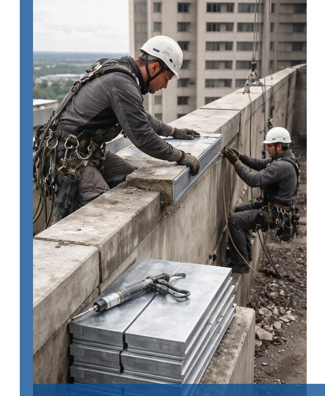 Замена парапетных крышек и установка новых в Петропавловске-Камчатском