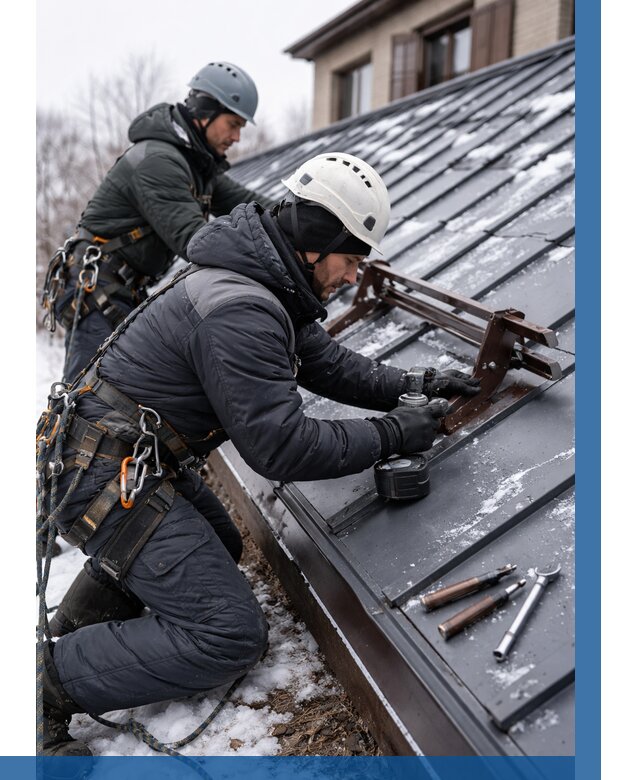 Монтаж снегозадержателей в Петропавловске-Камчатском от 466 р. | ВЫСОТНИК-Птк