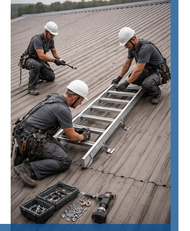 Монтаж кровельной лестницы в Петропавловске-Камчатском от 4662 р. | ВЫСОТНИК-Птк