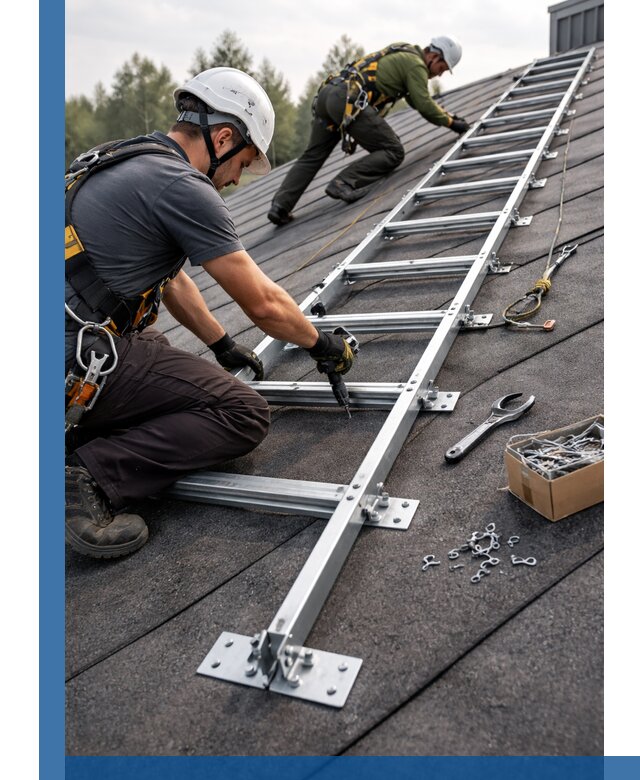 Профессиональный монтаж кровельной лестницы в Петропавловске-Камчатском под ключ