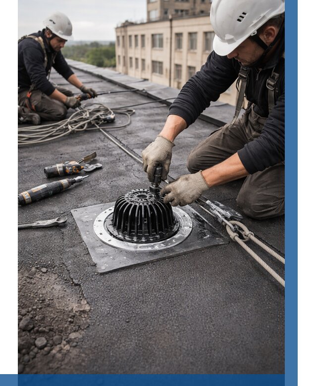 Установка водосточных воронок в Петропавловске-Камчатском цена от 3626 р. | ВЫСОТНИК-Птк