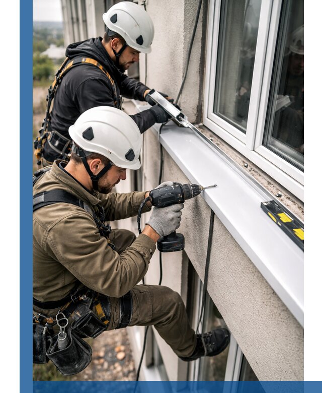 Профессиональный монтаж оконных отливов и отведения воды в Петропавловске-Камчатском