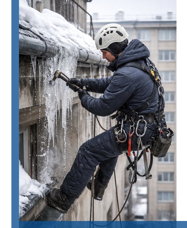 Удаление наледи и чистка водостоков в Петропавловске-Камчатском оперативно и безопасно