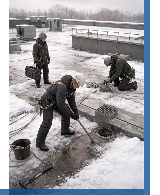 Абонентское обслуживание кровли зимой в Петропавловске-Камчатском от 8289 р. | ВЫСОТНИК-Птк