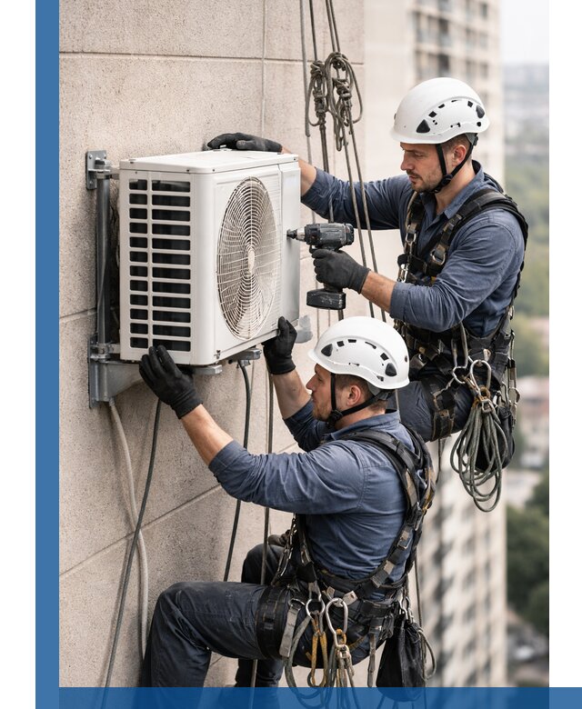 Монтаж внешнего блока кондиционера в Петропавловске-Камчатском установка и крепление