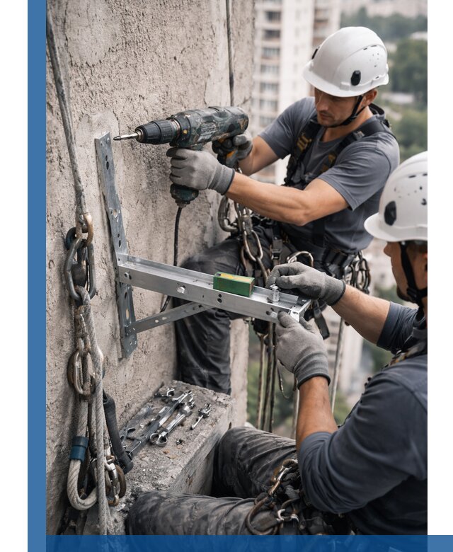Установка кронштейнов кондиционера и крепежа в Петропавловске-Камчатском