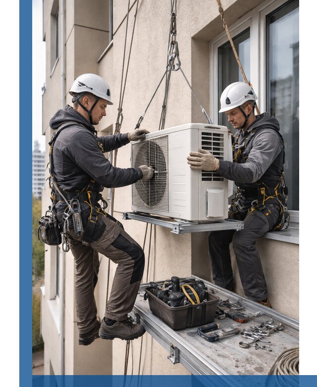 Перенос внешнего блока кондиционера в Петропавловске-Камчатском с монтажом и крепежом